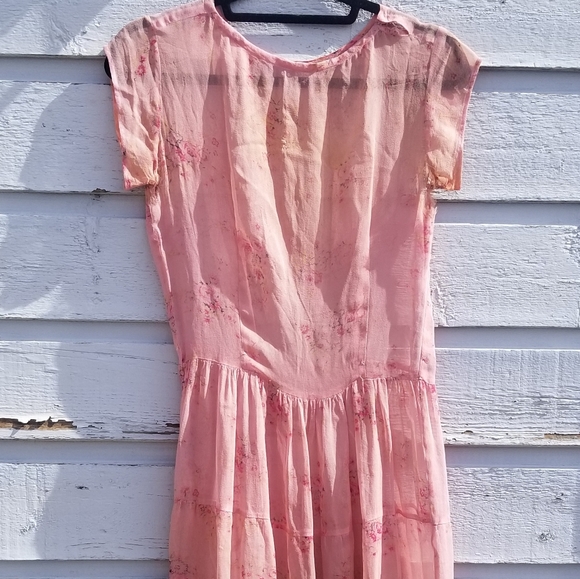 DOEN like vintage Pink Silk Sheer Dress - Picture 4 of 16